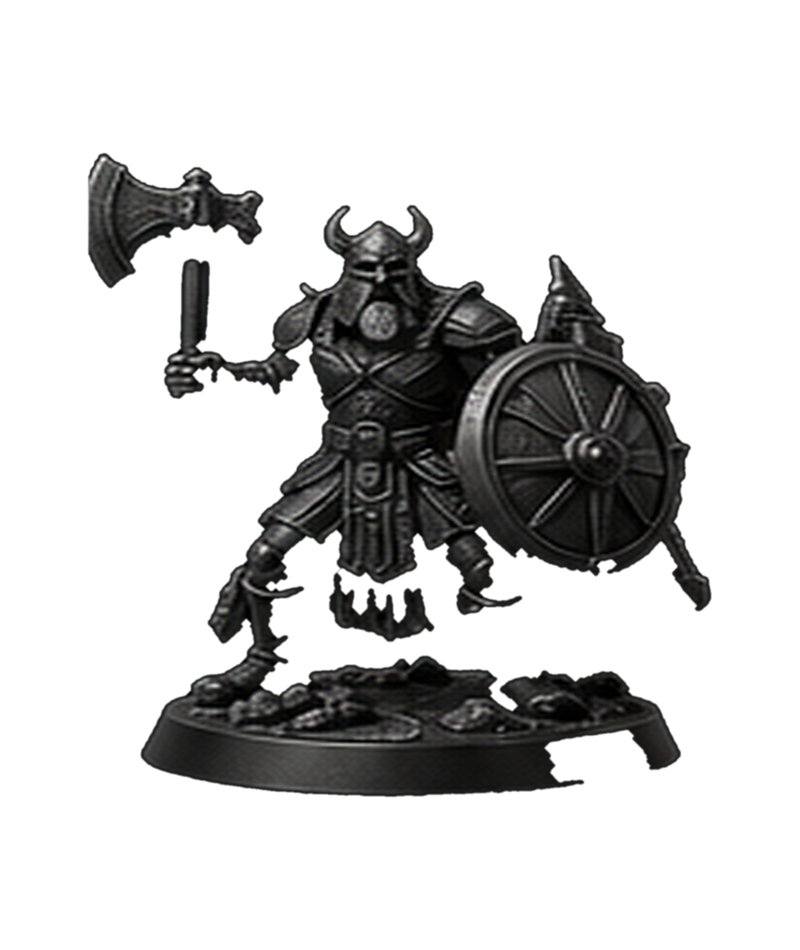 Detailed Norse-style miniature representing ABS-like resin printing