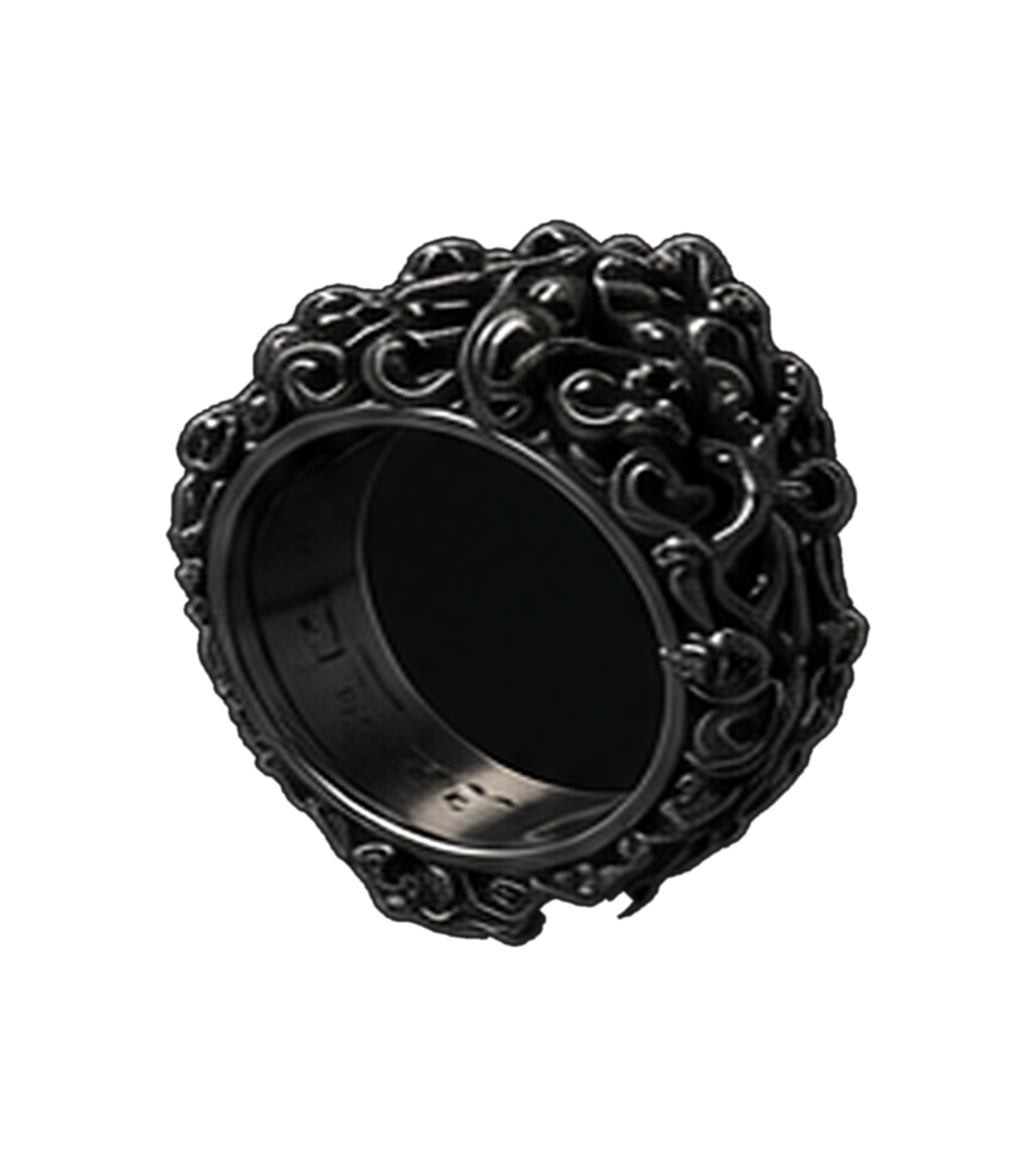 Ornate ring representing wax-resin casting patterns